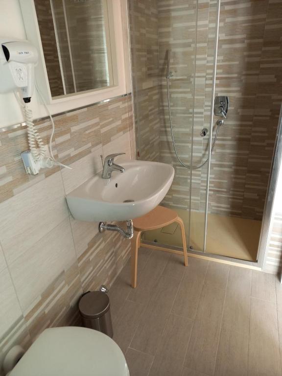 Koupelna v ubytování B&B Il canale