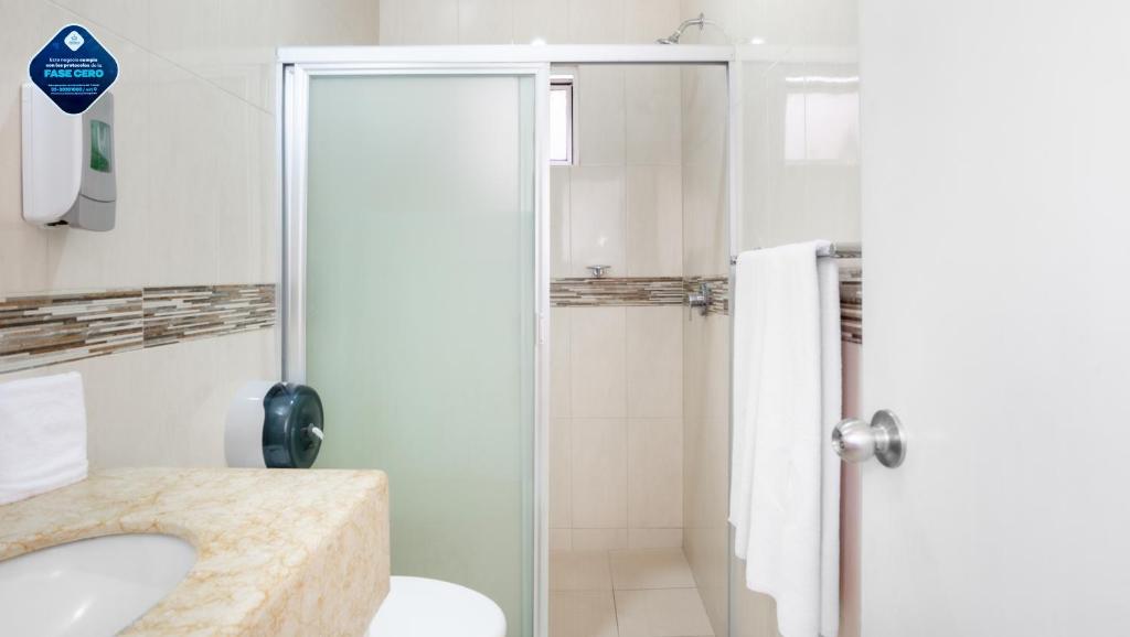 Koupelna v ubytování Hotel Maioris Guadalajara
