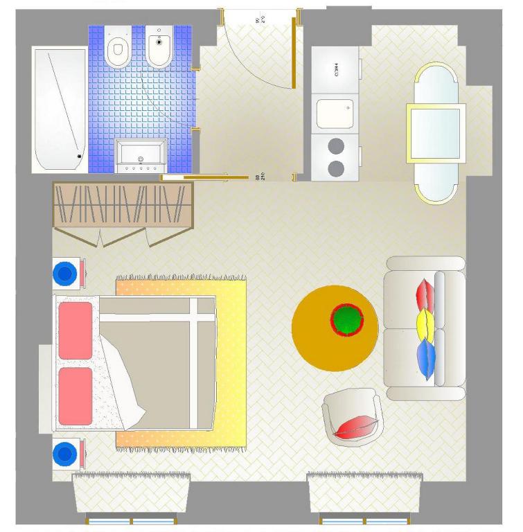 Půdorys ubytování Piazza Vittorio Suites