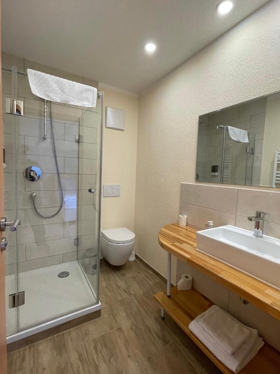 Koupelna v ubytování Hotel Andrea