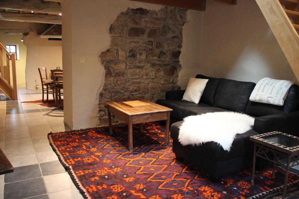 Posezení v ubytování Auberge du Val d'Aisne