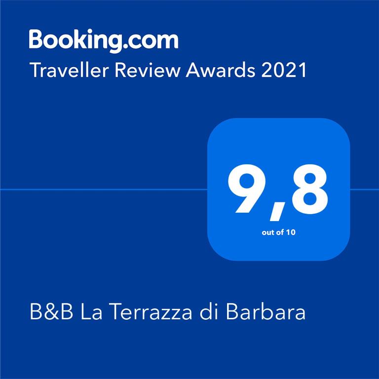 Certifikát, hodnocení, plakát nebo jiný dokument vystavený v ubytování B&B La Terrazza di Barbara
