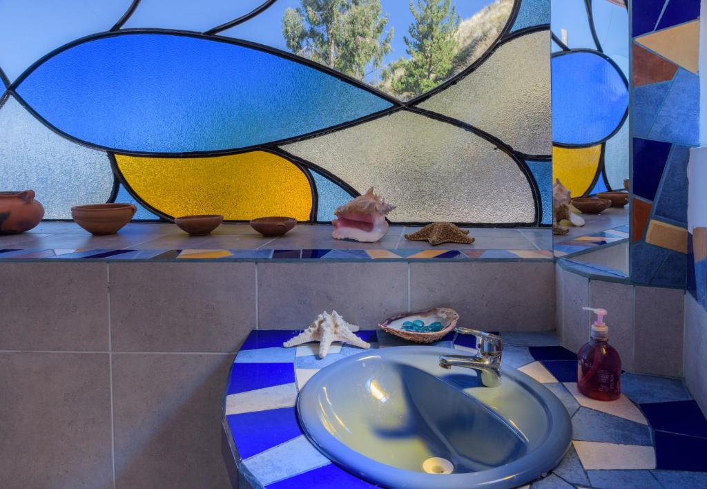 Koupelna v ubytování Hostal Las Olas
