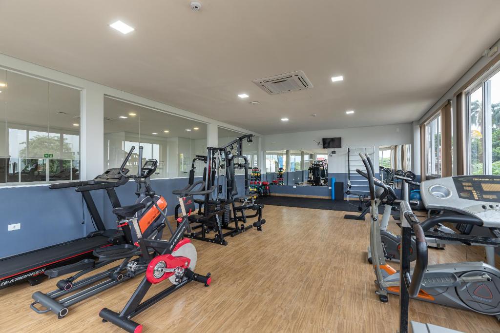 Fitness centrum a/nebo fitness zařízení v ubytování Hotel Baviera Iguassu