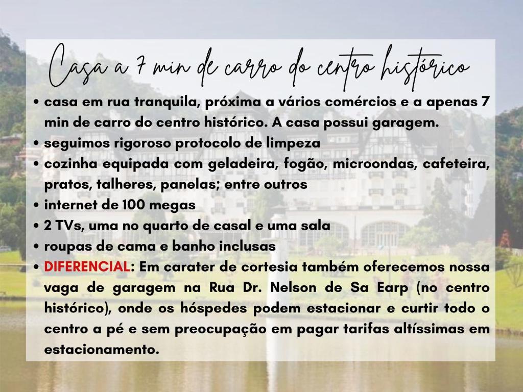  Casa em Petropolis 7 min do Museu
