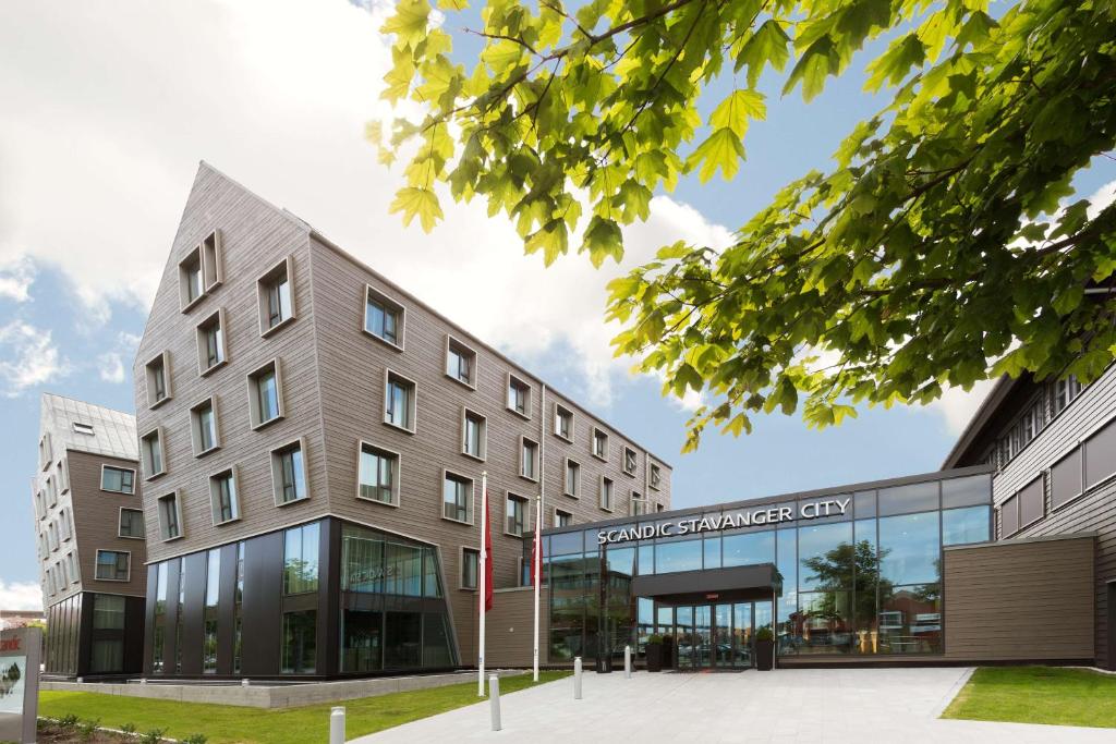 uma representação do edifício do campus universitário de Knightsbridge em Scandic Stavanger City em Stavanger