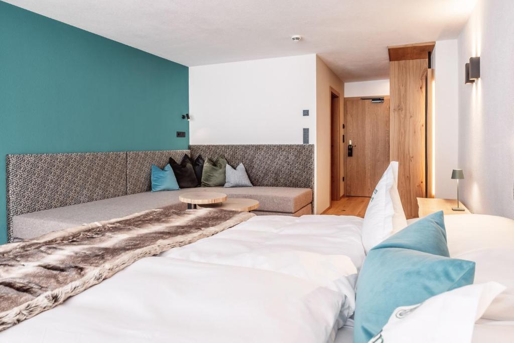Postel nebo postele na pokoji v ubytování Turmchalet
