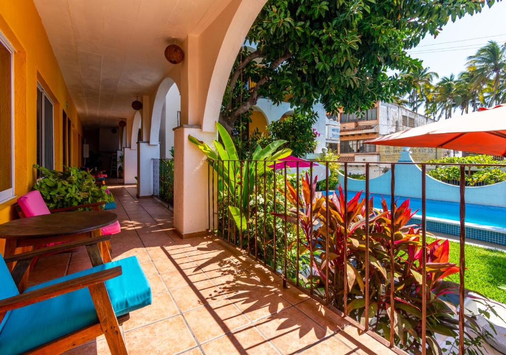 Bazén v ubytování Hotel Delfin nebo v jeho okolí