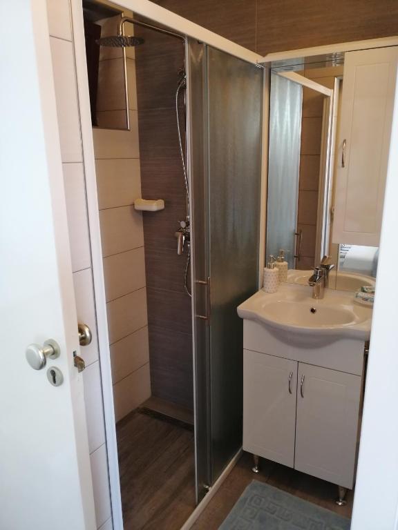 Koupelna v ubytování Apartmani Nevena