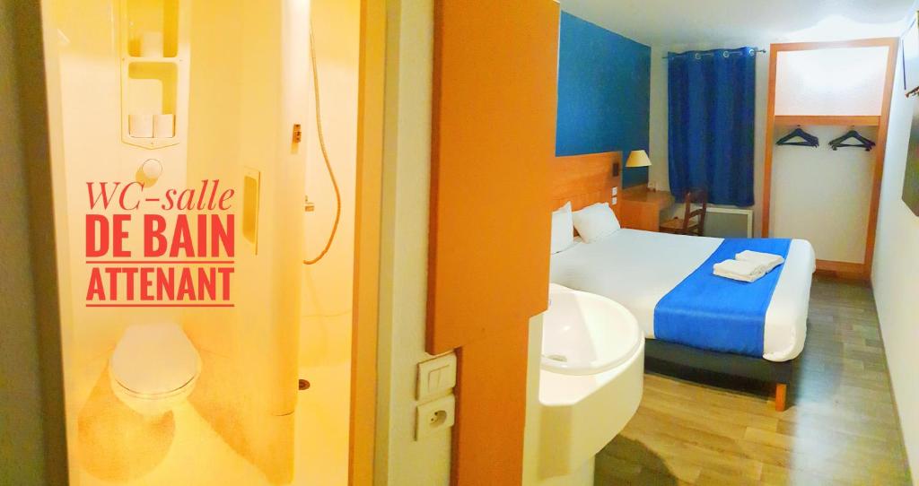 Postel nebo postele na pokoji v ubytování Glisy Hôtel