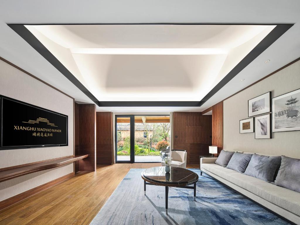 Posezení v ubytování Xianghu Xiaoyao Manor