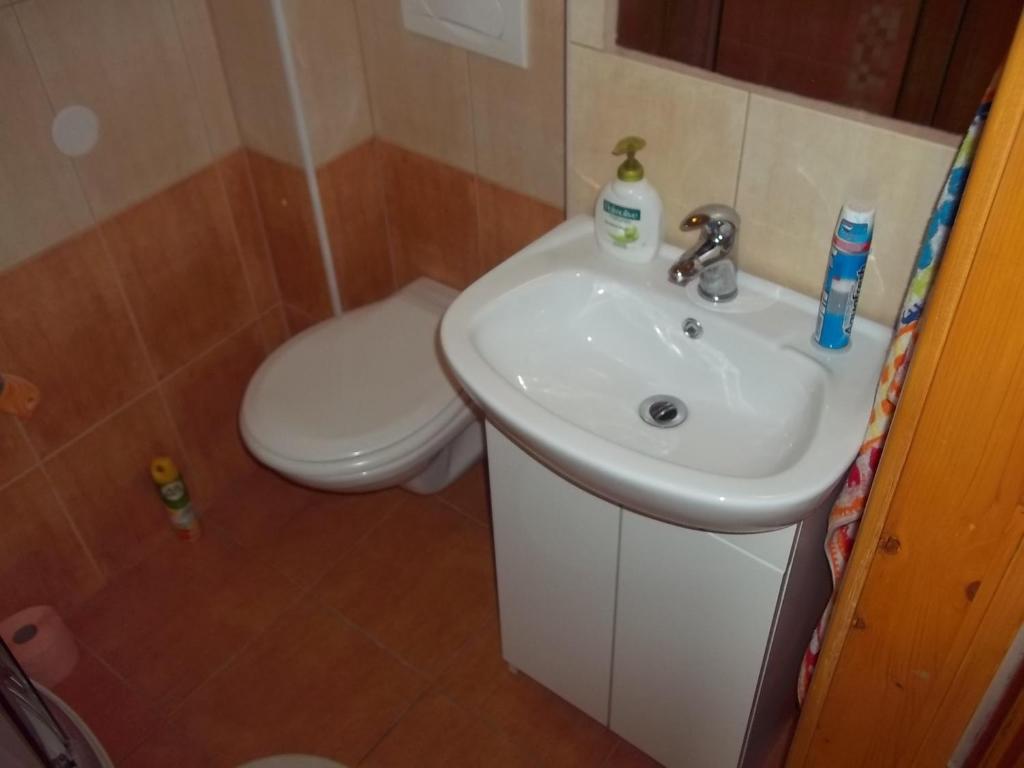 Koupelna v ubytování Penzion Apartmány Zlín