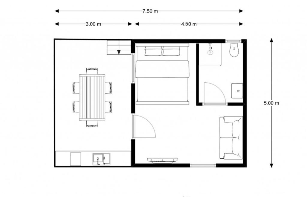 Plán poschodí v ubytovaní Holiday house in Pakoštane with sea view, terrace, air conditioning, Wi-Fi (4852-1)