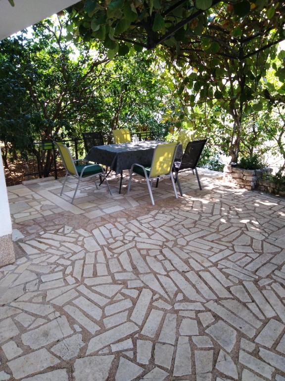 Patio alebo iná vonkajšia časť ubytovania Apartment in Trogir with Terrace, Air conditioning, Wi-Fi (4787-1)