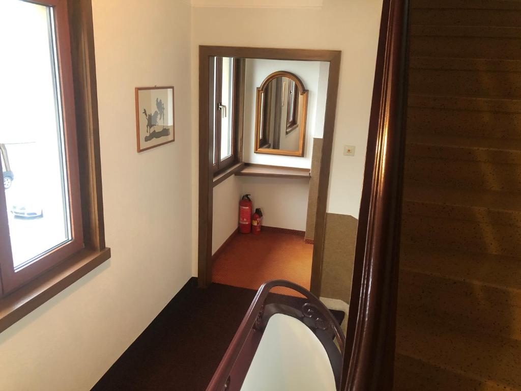 Koupelna v ubytování Hotel du Parc