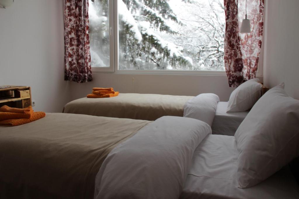 Postel nebo postele na pokoji v ubytování Villa "Forest way"