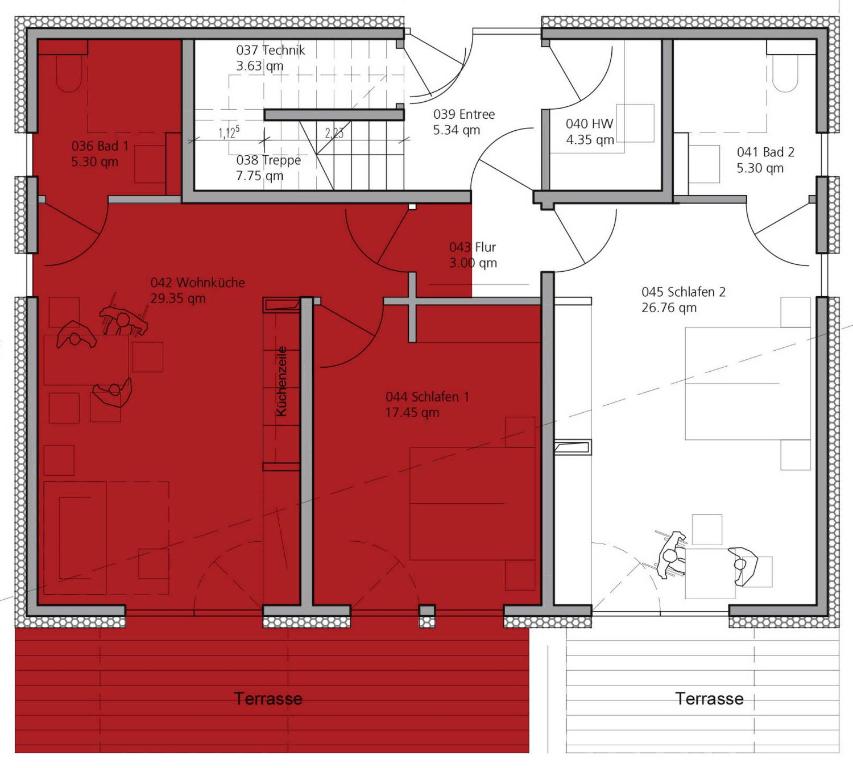 Sonnenscheinhaus Wohnung 2 - Appartement Met één Slaapkamer Met Terras