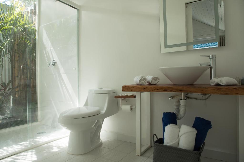 Koupelna v ubytování Zensus Eco Boutique Hotel