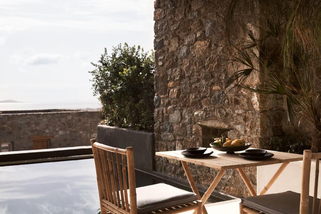 Balkón nebo terasa v ubytování Amyth of Mykonos Agios Stefanos