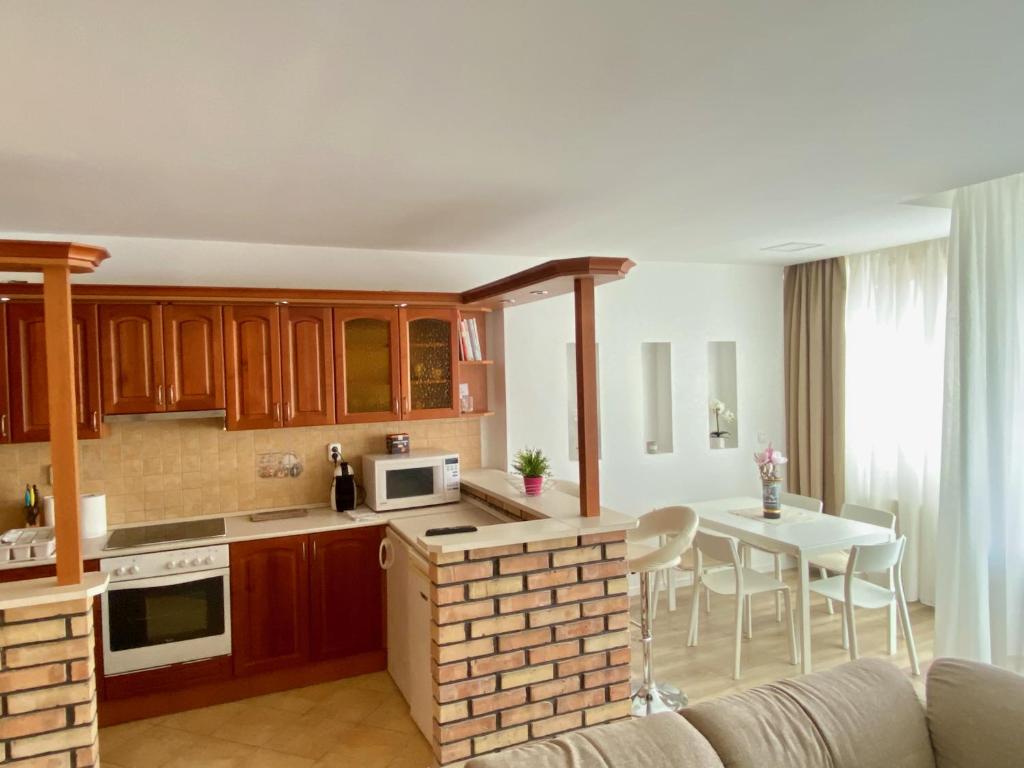 Kuchyňa alebo kuchynka v ubytovaní Bonita Apartman & Garage