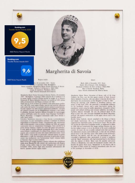 Certifikát, ocenenie alebo iný dokument vystavený v ubytovaní B&B Relais Napoli Reale