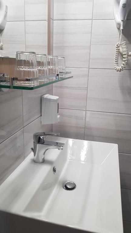 Koupelna v ubytování Hotel Rózsa Csárda