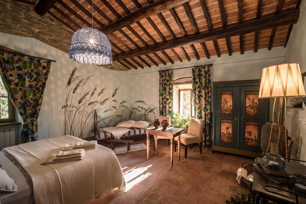 Posteľ alebo postele v izbe v ubytovaní Agriturismo Frantoio Valiani