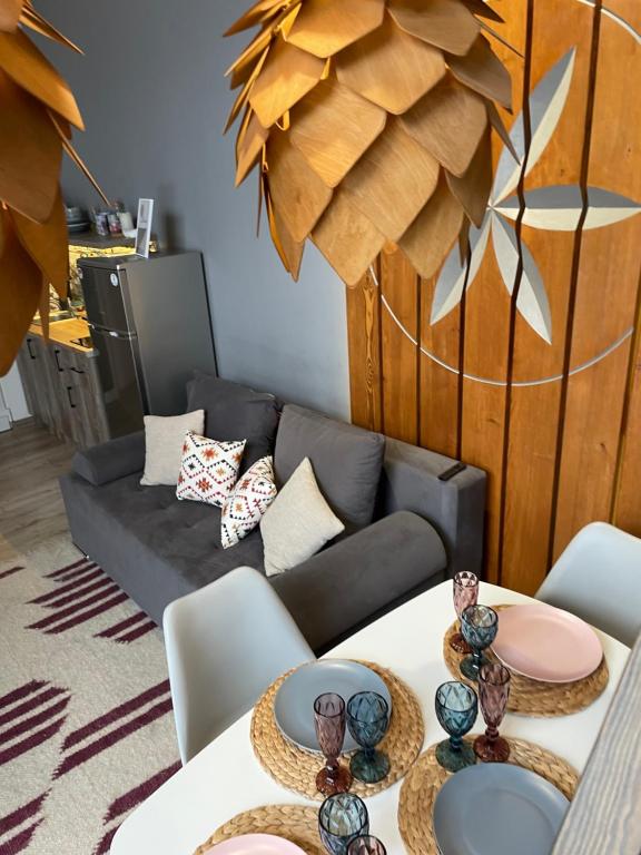 Kuchyň nebo kuchyňský kout v ubytování Cottage RoKSa 2