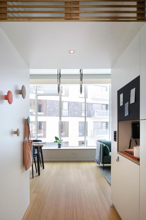 A television and/or entertainment centre at Zoku Copenhagen
