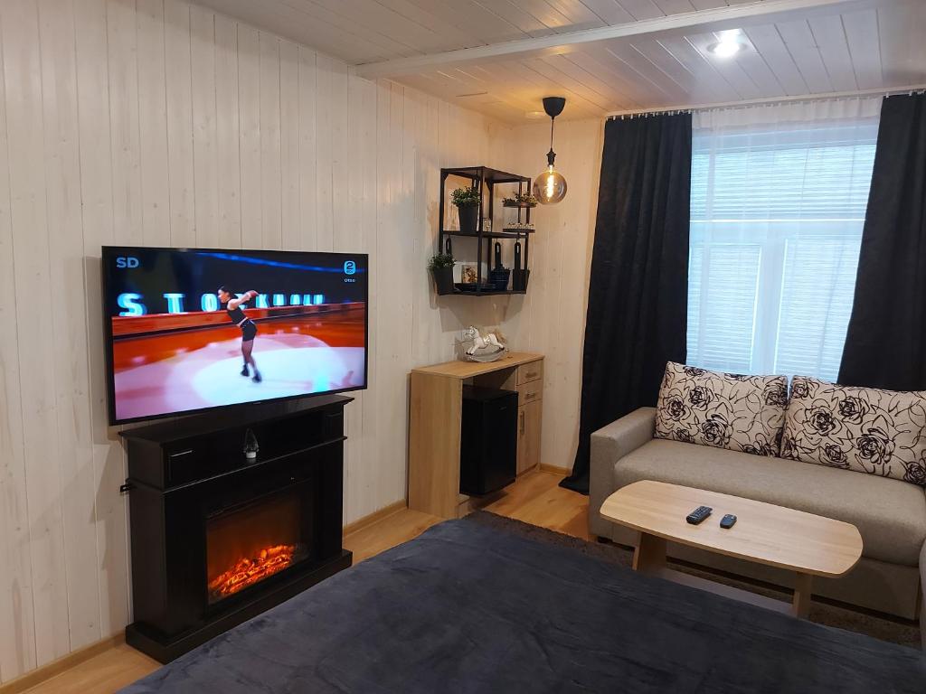TV a/nebo společenská místnost v ubytování Aare Accommodation