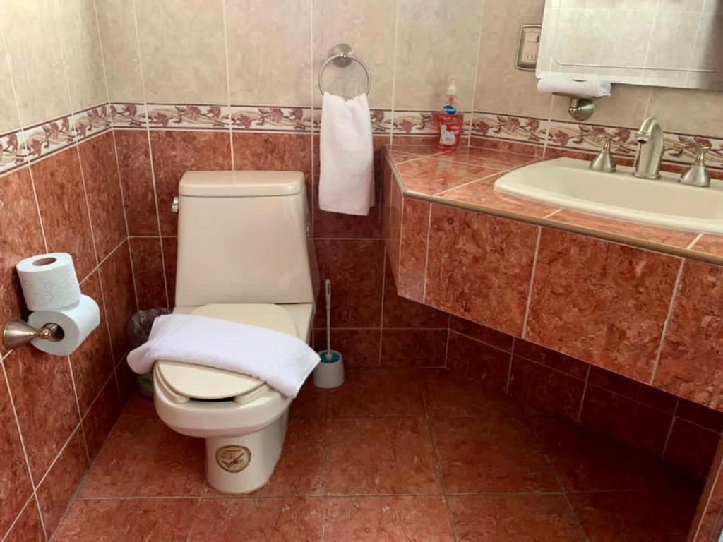 Koupelna v ubytování CASA con alberca, súper ubicación. Puerto de Veracruz