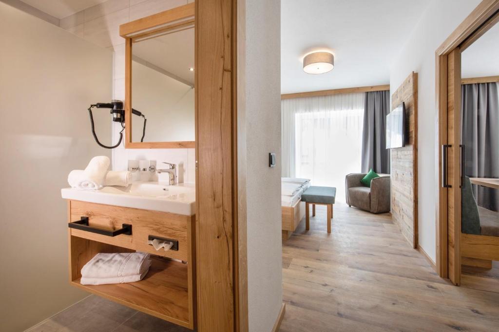 Koupelna v ubytování Kopeindlgut Apartments
