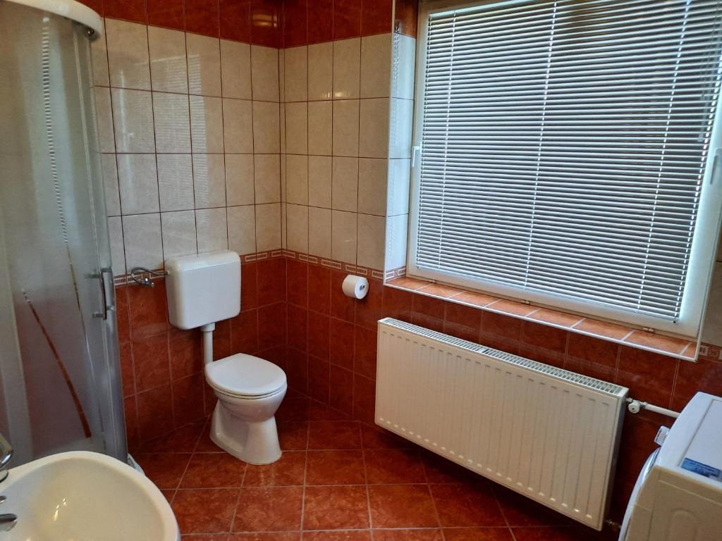 Koupelna v ubytování Apartmanház King