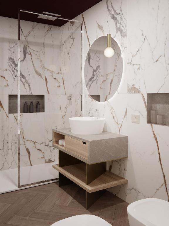 Koupelna v ubytování Salus Smart & Chic Hotel
