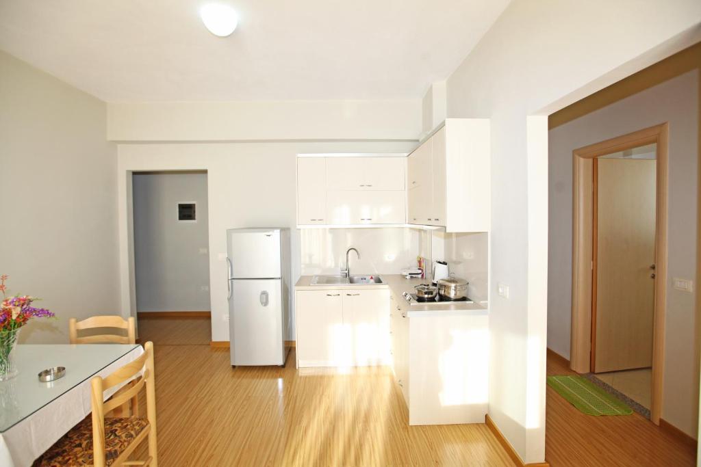 Kuchyň nebo kuchyňský kout v ubytování Teo Apartaments
