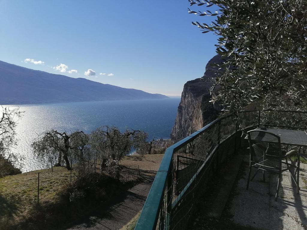 a view of the ocean from a hill at Casetta delle olive in Tremosine Sul Garda