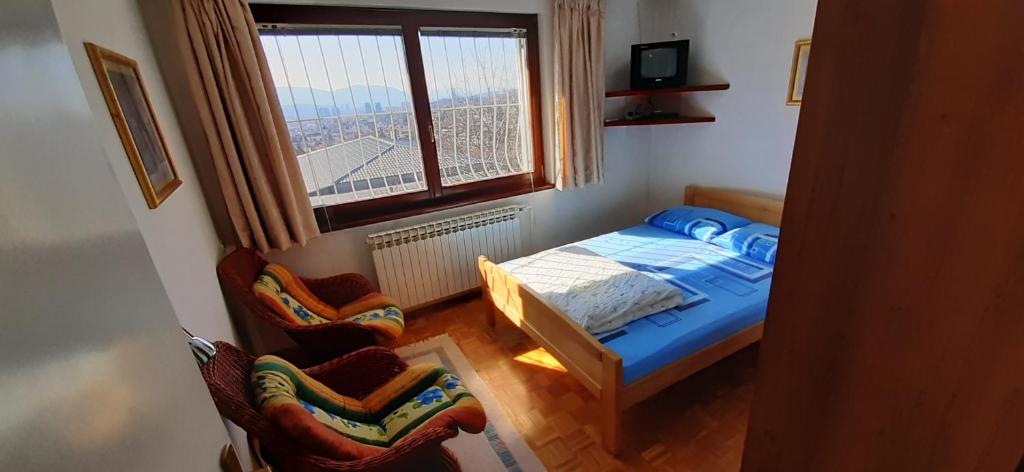 Postel nebo postele na pokoji v ubytování Tower House