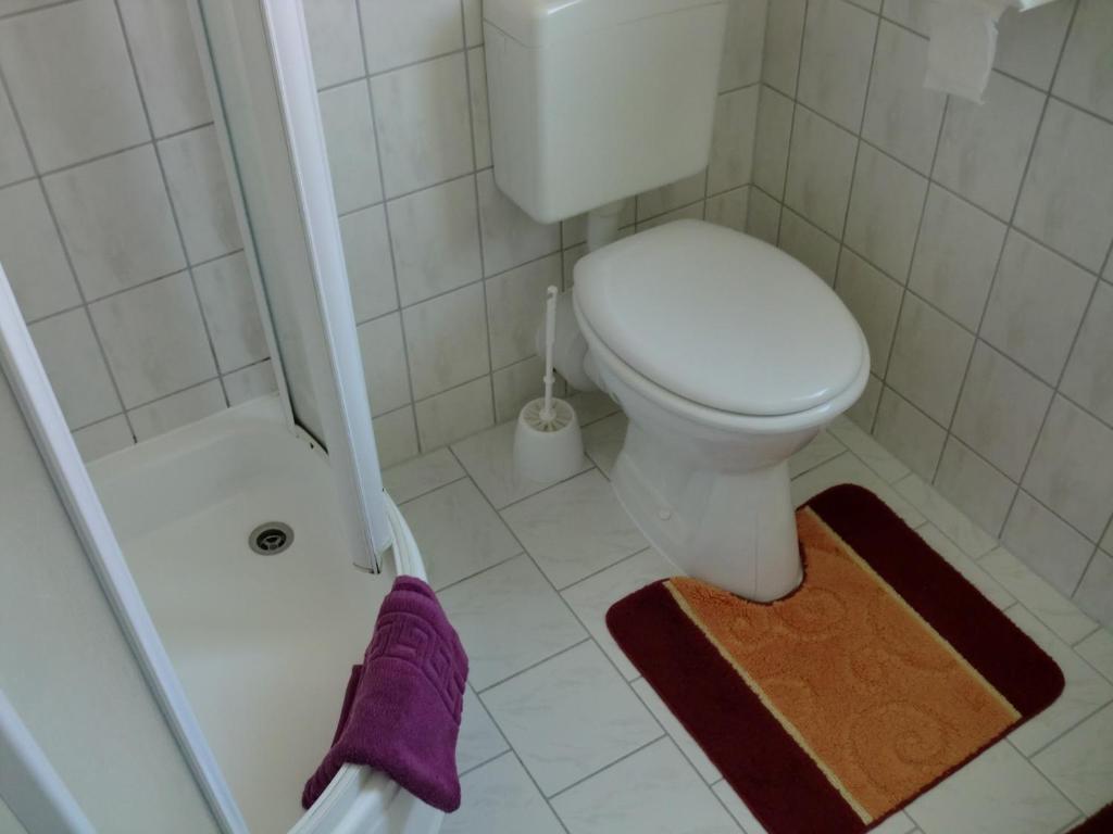 Koupelna v ubytování Gästehaus Labahn