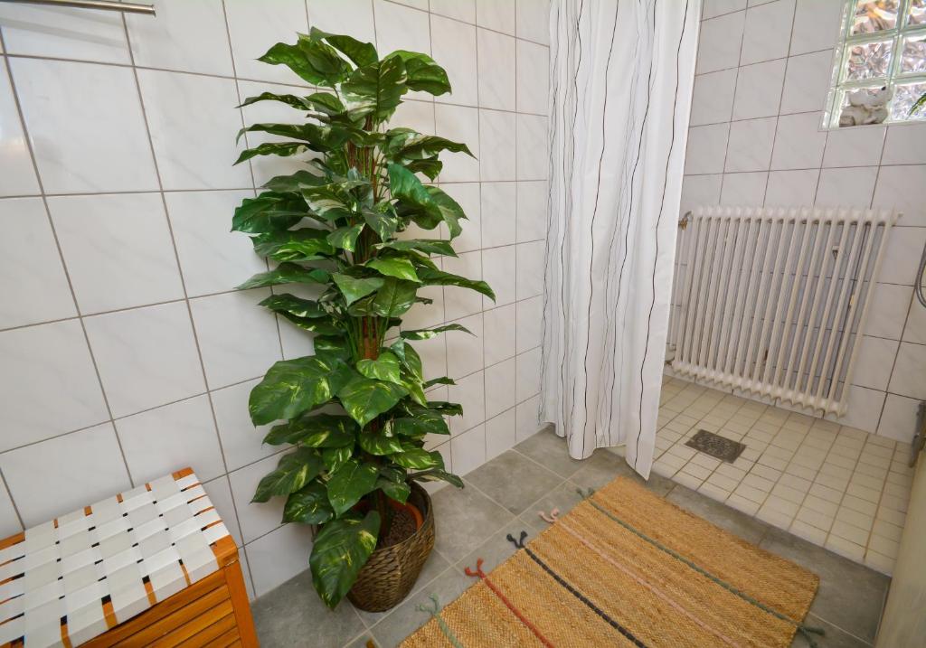 Koupelna v ubytování Österlengården
