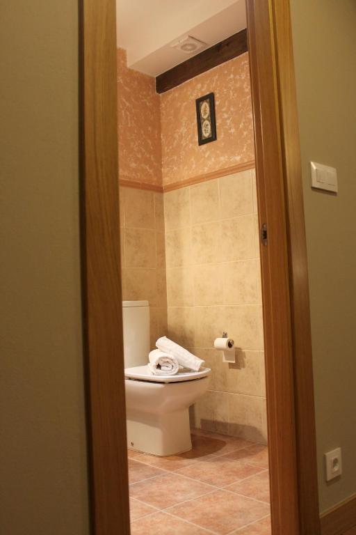 Koupelna v ubytování Posada Ormas