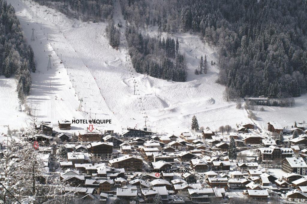 Hotel L'Equipe v zimě