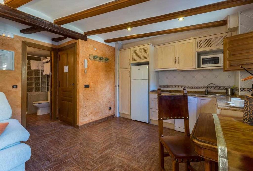 Kuchyň nebo kuchyňský kout v ubytování Hotel Apartamentos Melihah