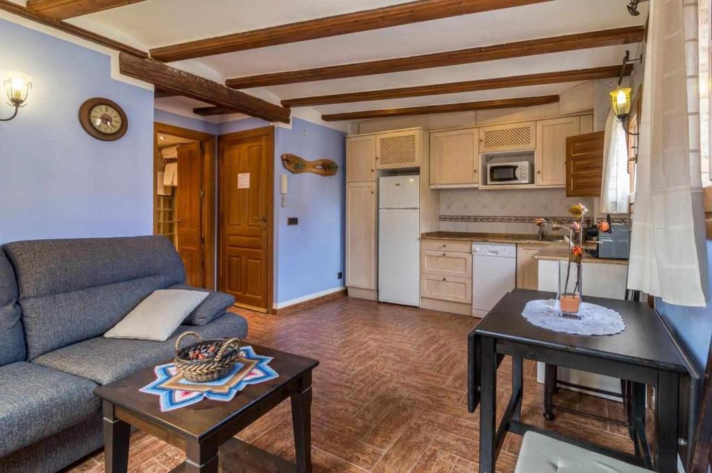 Kuchyň nebo kuchyňský kout v ubytování Hotel Apartamentos Melihah