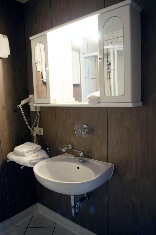 Koupelna v ubytování Leipziger Hotel