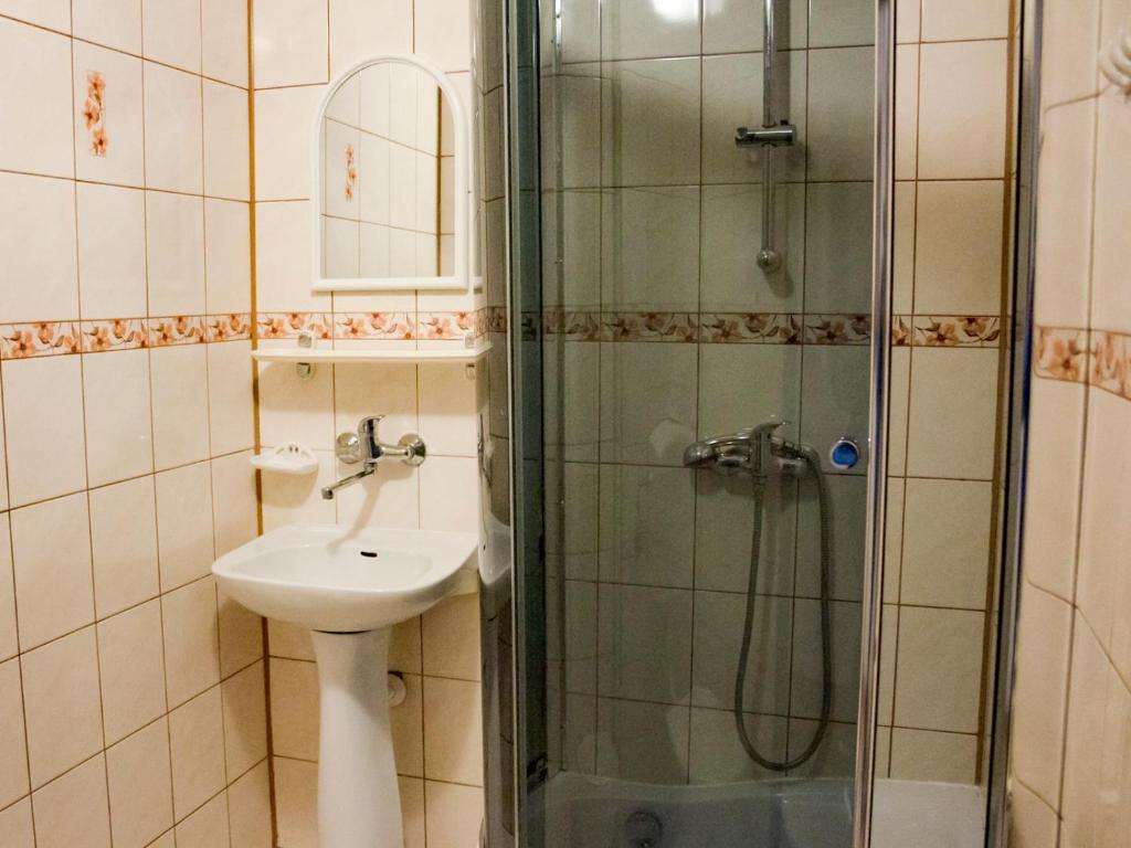 Koupelna v ubytování Zajazd Zacisze