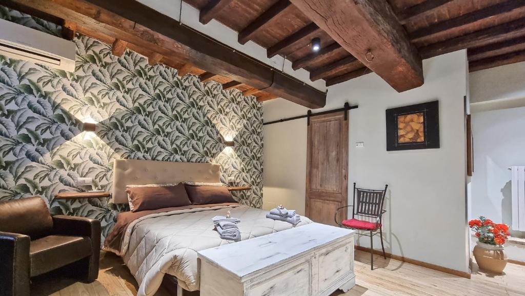 Posteľ alebo postele v izbe v ubytovaní Residenza dei Longobardi Affittacamere
