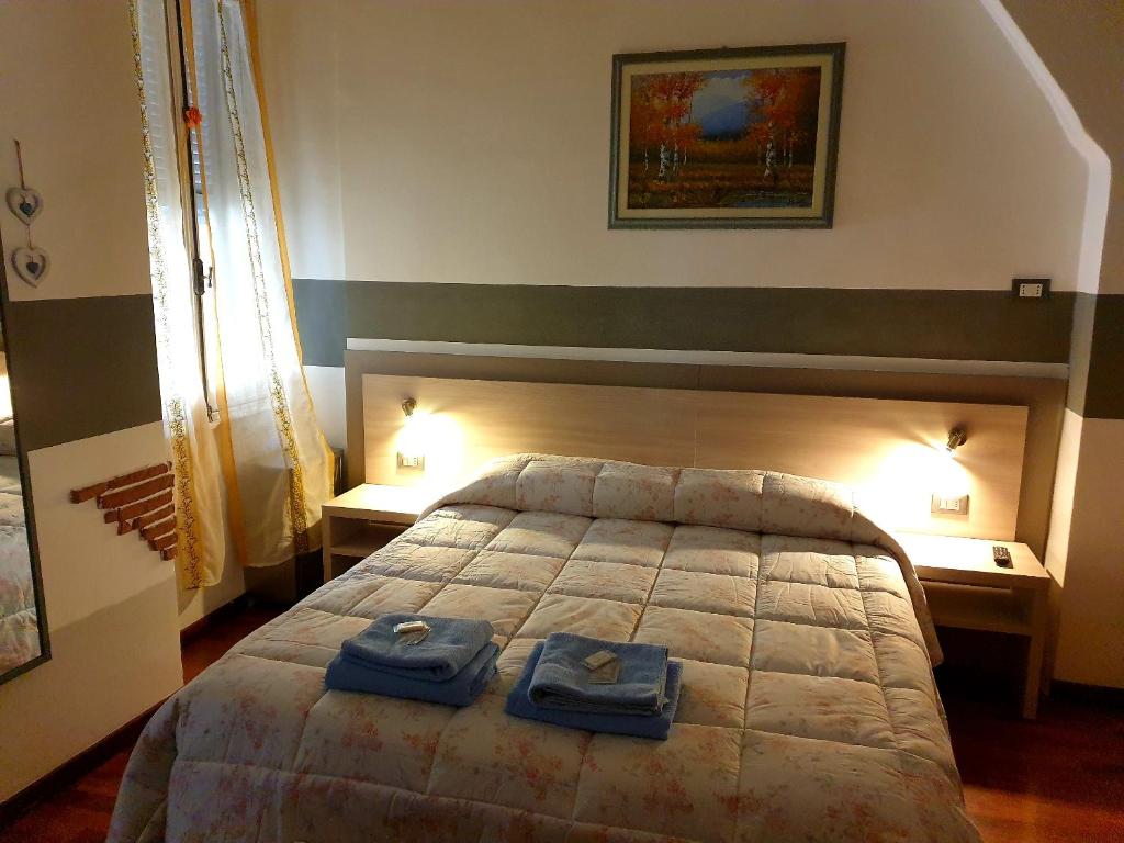 Postel nebo postele na pokoji v ubytování Albergo Astro