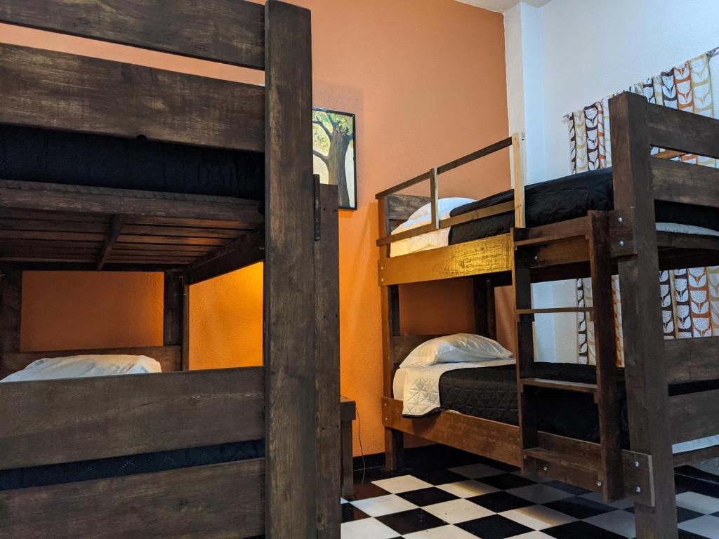 Tempat tidur susun dalam kamar di My Family In Monterrey - Hostel