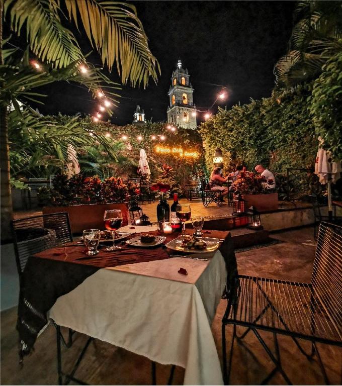 Restaurace v ubytování Piedra de Agua Merida