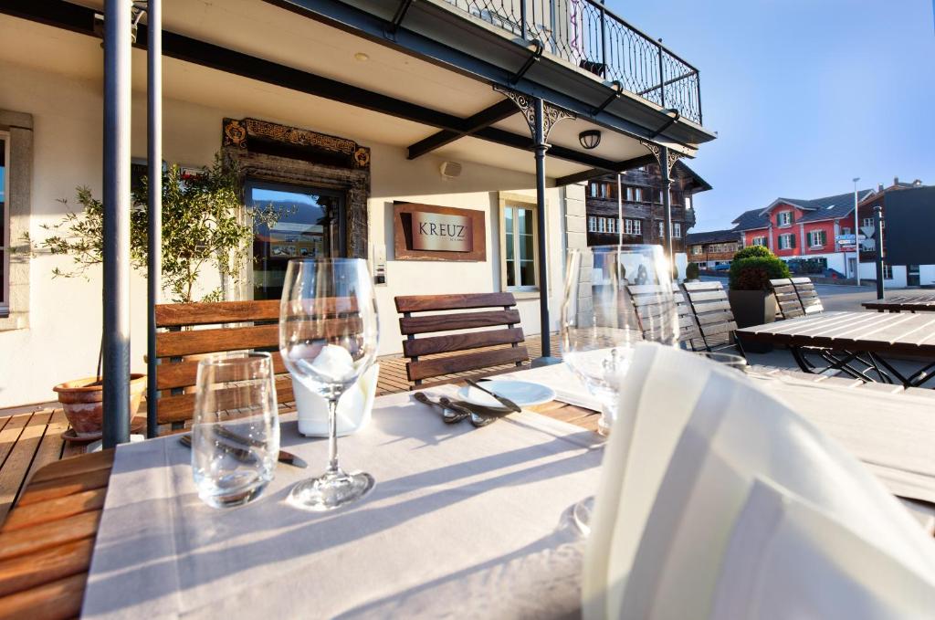 Balkón nebo terasa v ubytování Hotel Kreuz by b-smart